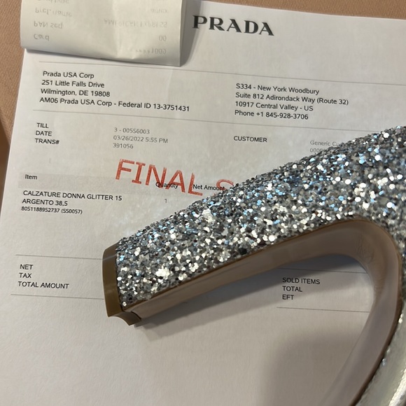 Authentic MIU MIU glittery sandals heels size 38.5 - Picture 10 of 10